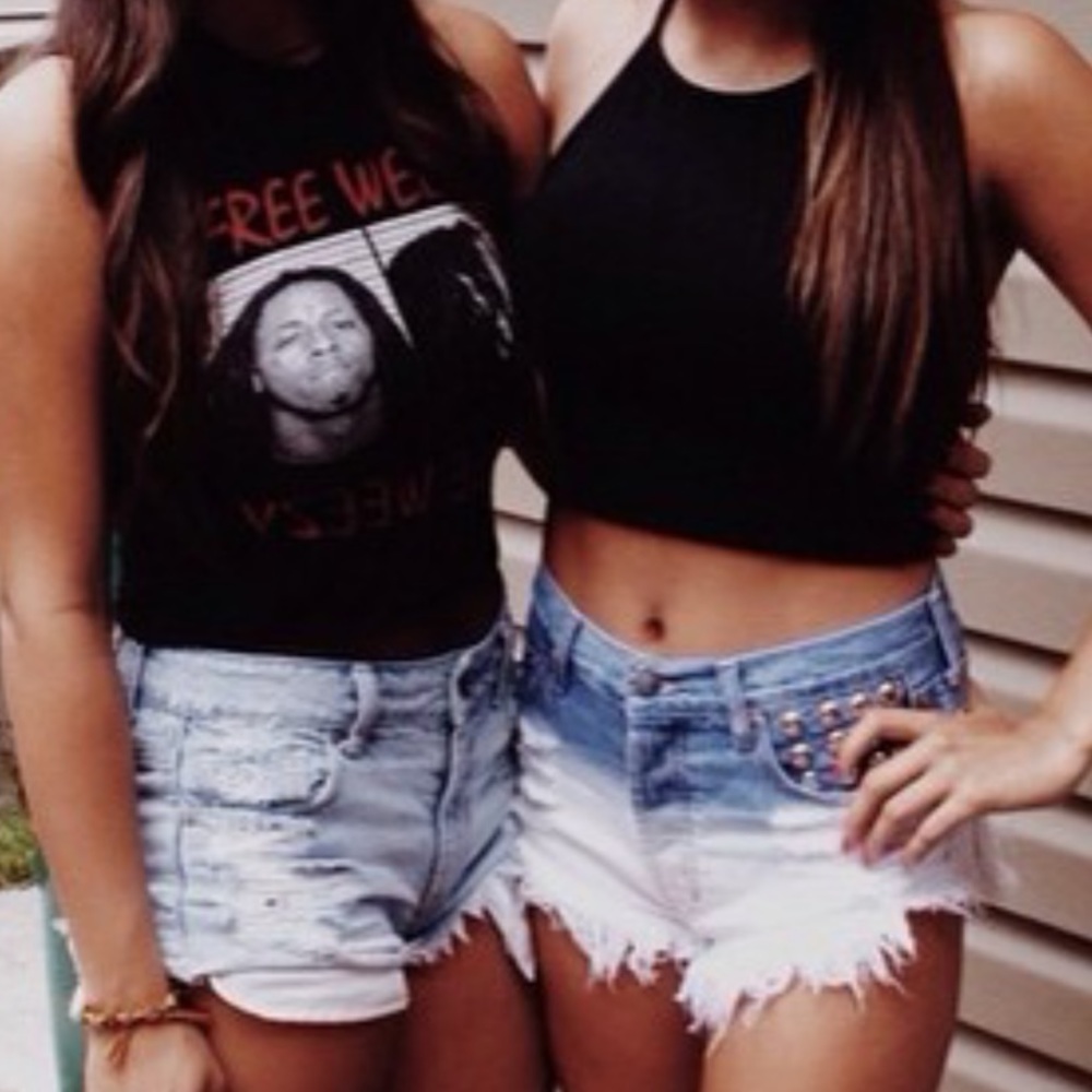 Denim shorts